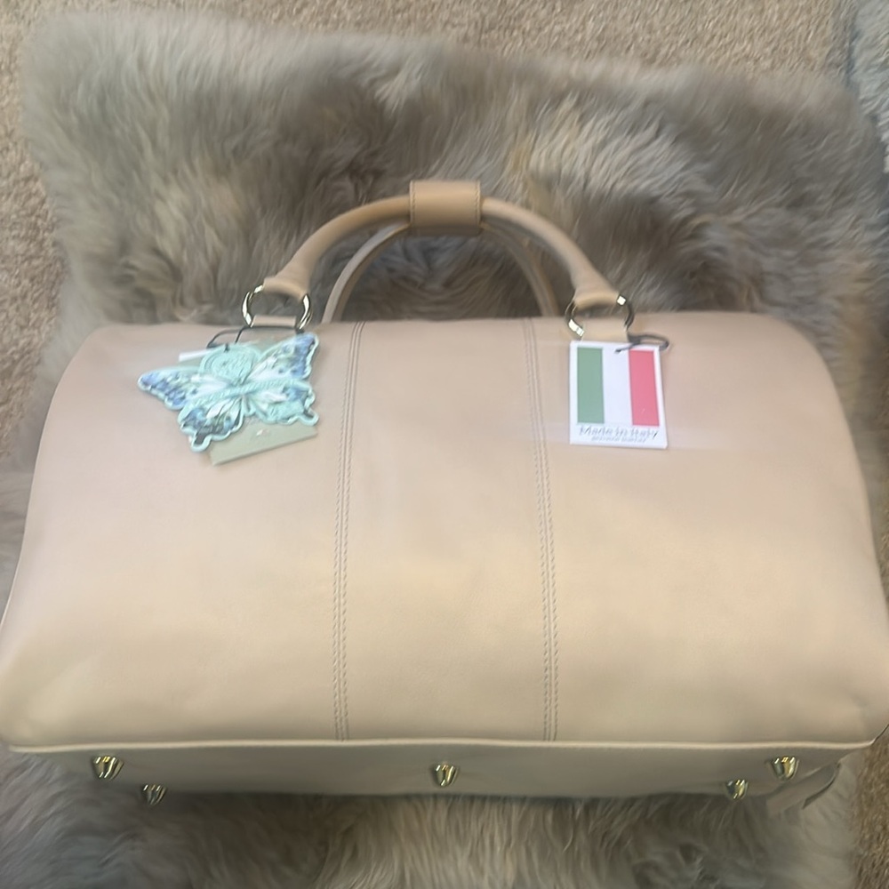 Leather duffle from Italy